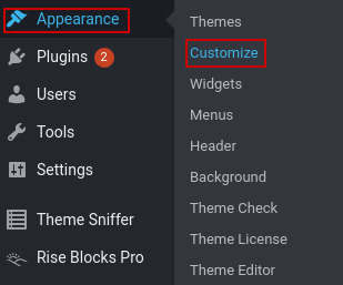 click customizer